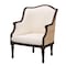 Bali & Pari Ornella Traditional French Beige Fabric and Dark Brown Finished Wood Accent Chair 238-13385-ZORO - alternate 1